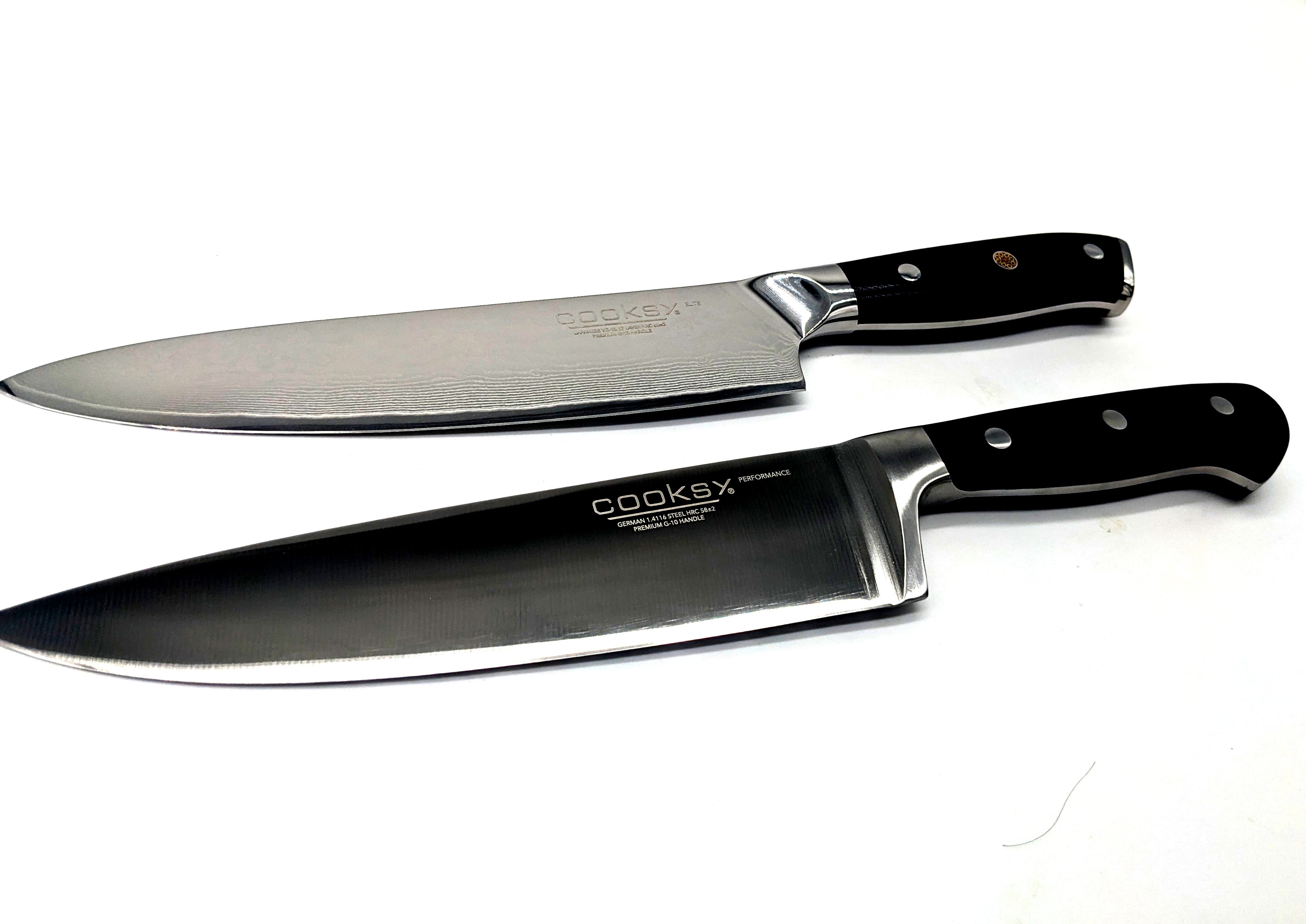 Cooksy 8 inch Elite Chef's Knife, VG-10 Damascus Stainless Steel Blade with G10 Handle