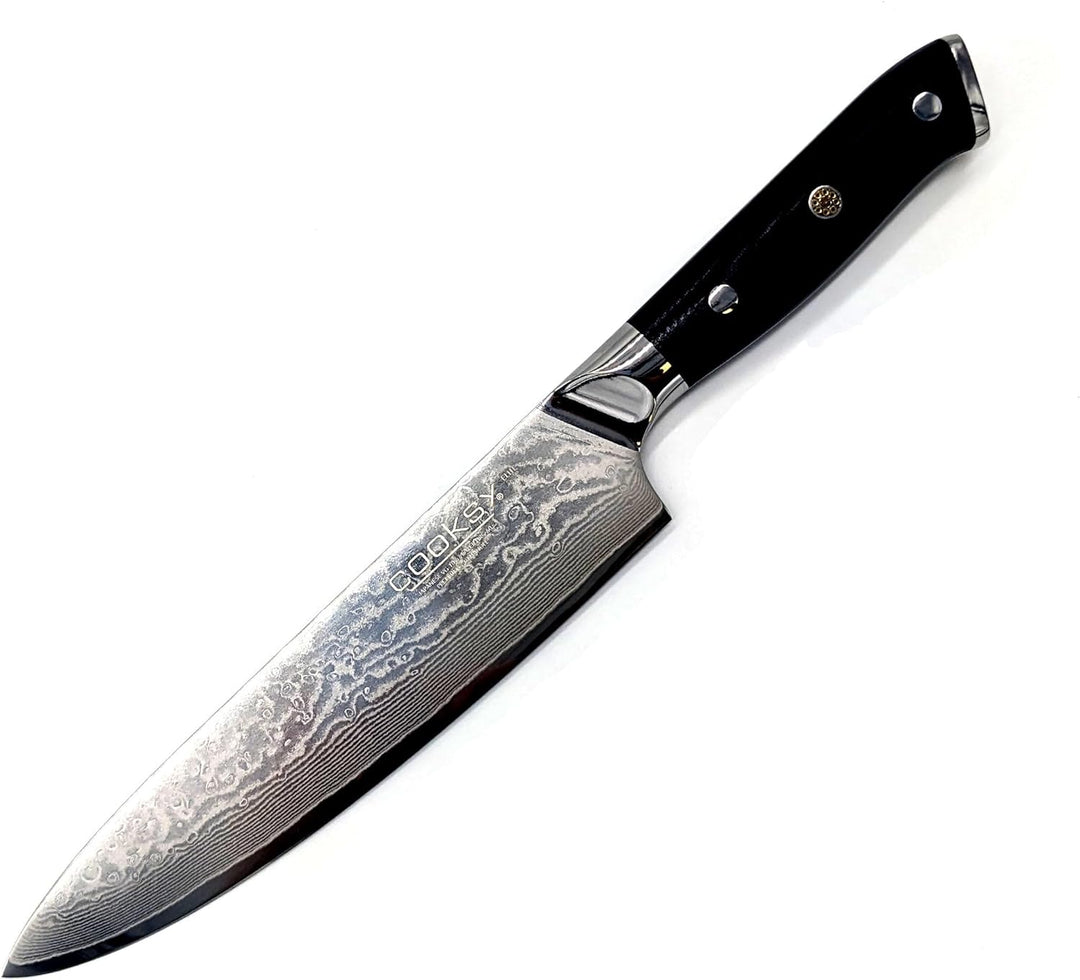 Elite Series: 8 inch Chef's Knife VG-10 Damascus Stainless Steel Blade with G10 Handle