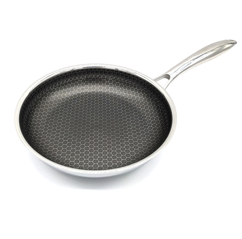 Hexagon Surface Hybrid Stainless Steel Frying Pan – Cooksy hexagon-surface-hybrid-stainless-steel-frying-pan-cooksy