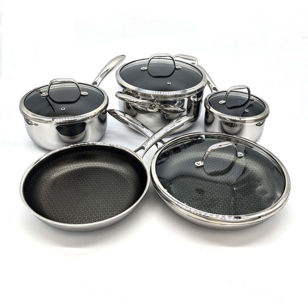 9 Piece Hexagon Surface Hybrid Stainless Steel Set – Cooksy