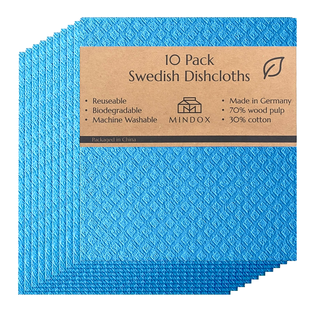 Swedish Dishcloths - Set of 10, Blue