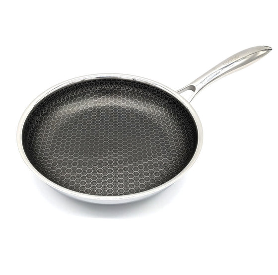 Hexagon Surface Hybrid Stainless Steel Frying Pan